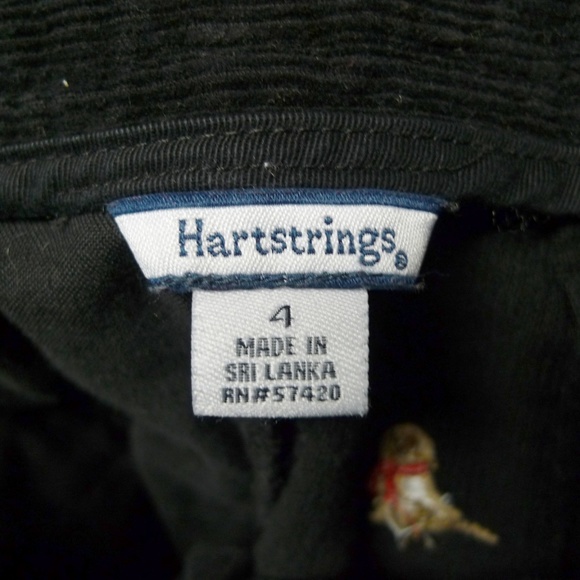 Harstrings embroidered dog wearing a scarf corduroy pants - Picture 5 of 5